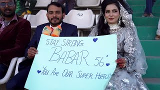 Newlyweds spotted at the Multan Cricket Stadium enjoying the #PAKvWI Test 🏏