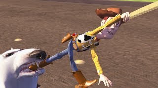 Toy Story (1995)  -  Scud vs Woody, Buzz Chase Scene