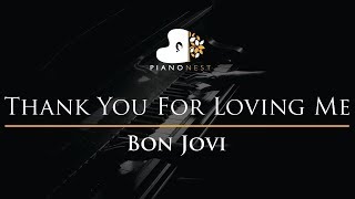 Bon Jovi - Thank You For Loving Me - Piano Karaoke Instrumental Cover With Lyrics