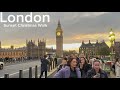 2024 London Sunset Christmas Walk | Big Ben to Central London Virtual Walking Tour [4K HDR]