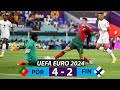 Portugal vs Finland 4-2 | Ronaldo Brace EURO 2024 Highlights & All Goals 2024