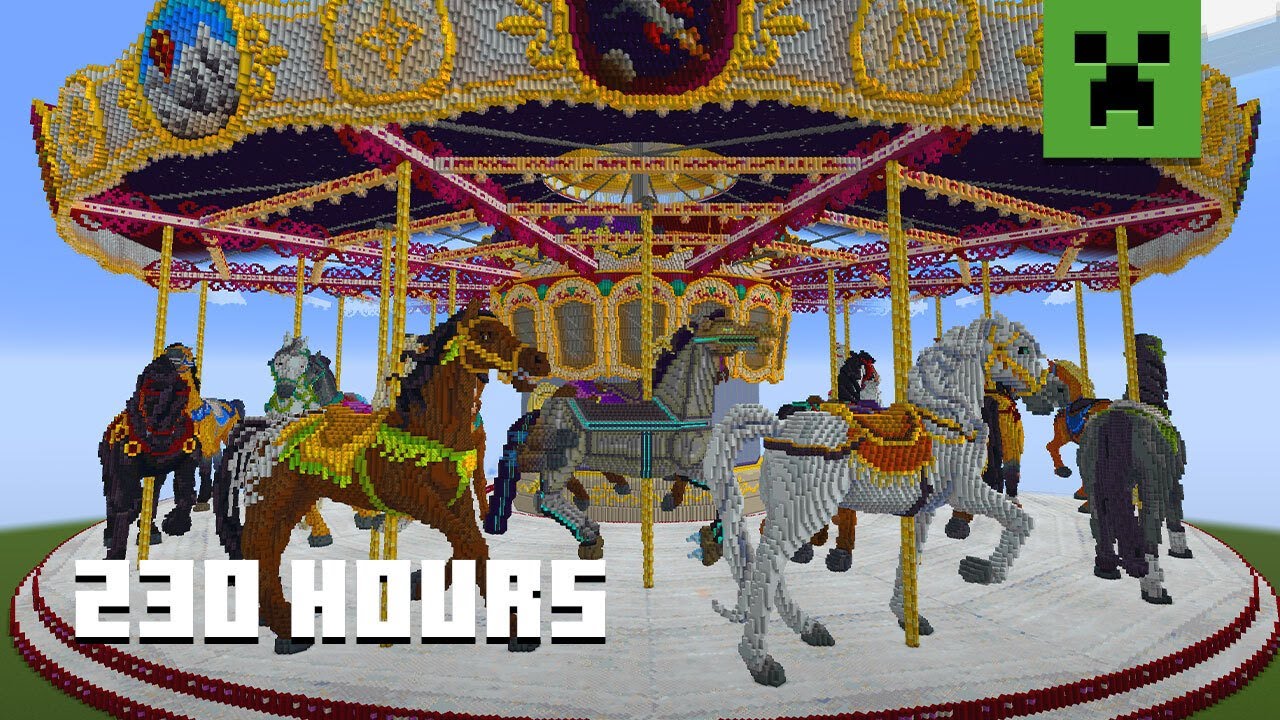 Building A Massive Carousel In Minecraft Youtube