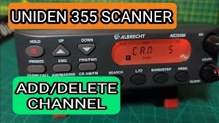 Scanner UNIDEN 355 - Aggiungi o elimina canale