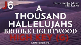 Brooke Ligertwood | A Thousand Hallelujahs Instrumental Music and Lyrics  High Key (G)