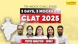 TRI-Series Challenge 2.0 for CLAT 2025: Day 1 Mock Paper Analysis of 3 Day, 3 Mocks