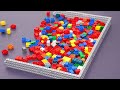 lego cars break through nylon walls testing strength brick sound