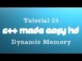 C++ Made Easy HD Tutorial 24 - Dynamic Memory