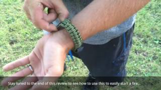 Camping Gear: A2S Survival Paracord Bracelet Review + Fire Demo