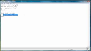 Infinite Skills: Ruby Programming 27 - For In And Each Loops