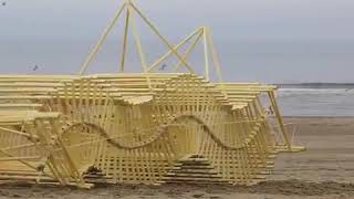 These Beach Animals were created by Theo Jansen as a fusion of art and engineering      The kinetic