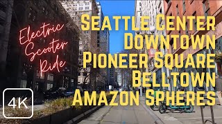 Riding Electric Scooters in Downtown Seattle is Fun! Seattle Center to Pioneer Square on 2nd Ave