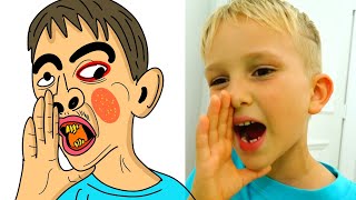 Vlad and Nikita Play With Balloons Funny Drawing meme | Vlad and Niki Drawing Meme