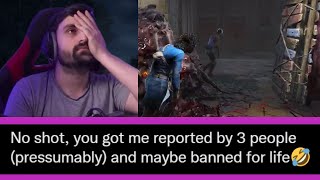 I played against Otzdarva and accidentally got him reported by his entire team - Dead by Daylight