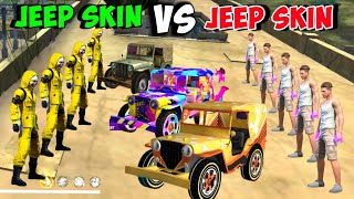Free Fire Jeep Vs Jeep Skin Fight | Factory Roof Jeep Skin Fight | Adam Vs Criminal | Free Fire