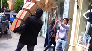 Falling Boxes Prank