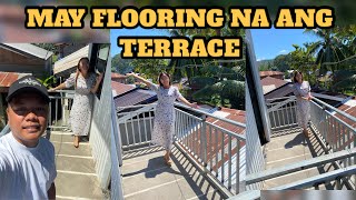 UPDATE SA BAHAY MAY FLOORING NA ANG TERACE |  #simplyamory