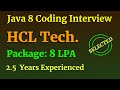 HCL Java8 Coding Interview Question Answers