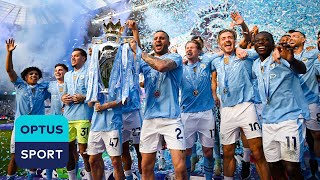 FOUR IN A ROW: Manchester City lift the Premier League trophy again 🏆🏆🏆🏆