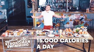 A diet of 15.000 calories a day | Strongman Swimming Bonus