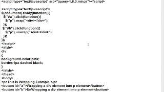 wrap and unwrap effect in jquery