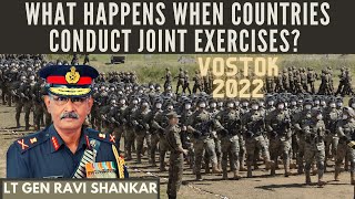 Vostok 2022 I What exactly happens when countries conduct joint exercises? Who participates \u0026 how?