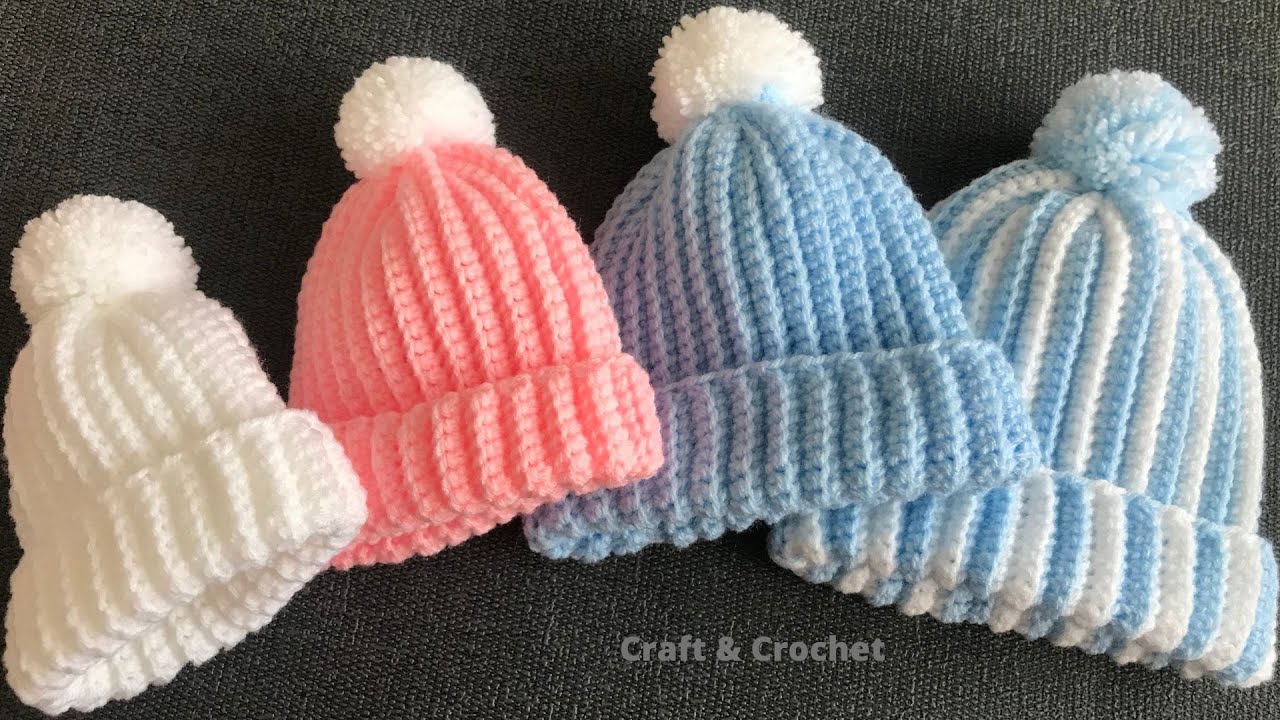 Crochet Baby Beanie Hats