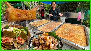 Grilled Sticky Rice At Chikreng! Crazy Street Food In PREAH DAK, BAKBEN DUT And Other Yummy.