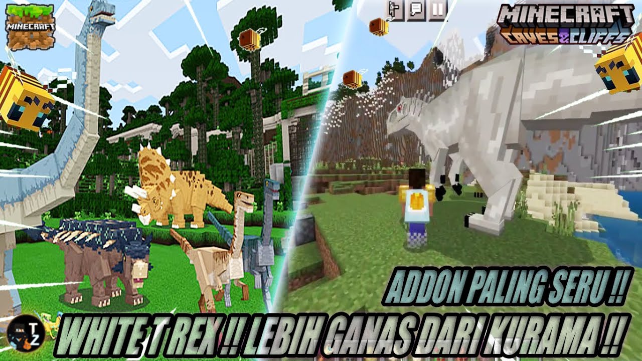 Minecraft - NEW THE JURASSIC WORLD | Dinosaurs Addon [MCPE/BE] 1.16/1. ...