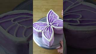 Making a Butterfly Cake! 💜 #dessert