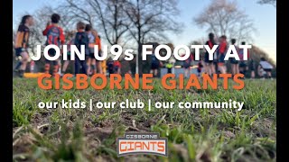 Join U9s footy with the Gisborne Giants!