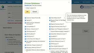 Choosing EBSCO Databases