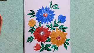 | Acrylic Painting Tutorial | Acrylic Painting For Beginners | Acrylic Painting  | Flower painting |