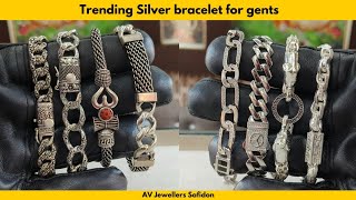 Trending Silver bracelet for gent || Silver bracelet Design