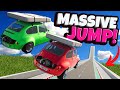 Jumping Flying Cars Off the BIGGEST RAMP in BeamNG Drive Mods Multiplayer!