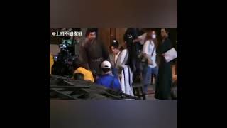 bts Drama: WHO RULES THE WORLD (Zhao Lusi) x Lan Feng Xi (YangYang) on the set of wuxie drama