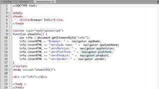 Browser Information | Javascript (In Ten Easy Steps)