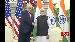 US President Donald Trump meets PM Narendra Modi at Hyderabad House in New Delhi