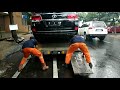 Toyota Land Cruiser V8 towing car vlog | Raja Derek Bandung | Towing Bandung