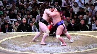 平成24年 五月場所 琴欧洲対妙義龍 May 2012 Tournament Day 1 Kotooshu VS Myugiryu