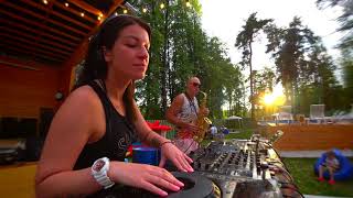 Dj LiyaFran \u0026 Syntheticsax -  Daft Punk - Get Lucky (Summer party live record)