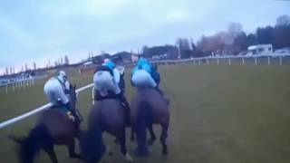 Exclusive 'Jockey Cam' footage of Victoria Pendleton unseating on Pacha Du Polder earlier