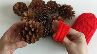 I MAKE AND SELL A LOT OF THEM / GENIUS RECYCLING IDEA WITH PINE CONE / CHRISTMAS 🌲 DIY