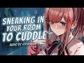 Girlfriend Sneaks Into Your Room To Cuddle ☔ | ASMR Roleplay [Soft Spoken] [Hair Playing] [Rain]