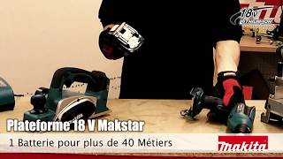 Rabot sans fil 18 volts 3 Ah BKP180RFE de Makita