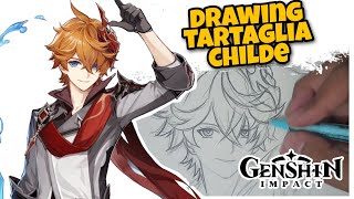 Drawing Childe Genshin Impact | Childe Reroll?