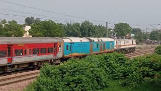 06097 Kochuvali Yognagri Rishikesh SF Express With Vadodara WAP 7 Departed From Muzaffarnagar