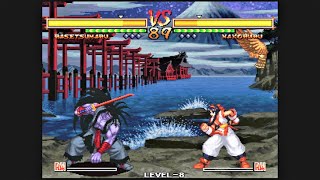 Rasetsumaru vs Nakoruru (Hardest AI) - Samurai Shodown V