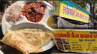 50 rs ki two rumali rotis with veg kabab | Lucknowi veg kabab paratha | mohali Daily routine food |