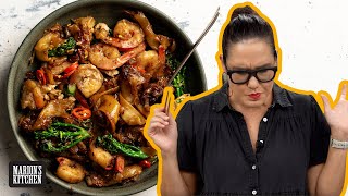My BEST garlic shrimp noodle recipe ... Garlic Shrimp Pad See Ew | Marion’s Kitchen