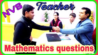 Mathematics #interview questions | #NVS #Teacher interview